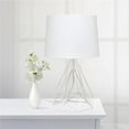 thumbnail image 1 of All the Rages LHT-5024-WH Lalia Home Geometric Matte Wired Table Lamp with Fabric Shade, White, 1 of 4