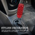 thumbnail image 3 of Red Aluminum Weighted Car Shift Knob - 3.74" Textured Anti - Slip Grip | 3 Threaded Adapters (M8/M10/M12) for Most Manual/Automatic Vehicles Performance - Focused Automotive Gear Shifter Upgrade, 3 of 7