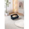 thumbnail image 5 of KOSSMAI Nature Solid Wood Velvet Padding Buddy Black Wood Pet Bed Sofa, 5 of 5