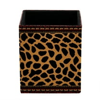ERJLKXP Small Pen & Pencil Holder for Desk Organization,Fashion Leopard Print Desktop Stationery Storage for Office Supplies and Makeup Brush Organizer