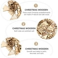 thumbnail image 4 of Homoyoyo Wood Slices Christmas Tree Bell Snowman Shapes Light Brown Craft Decorations for Holiday and Seasonal Projects, 4 of 8