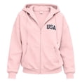 thumbnail image 3 of Uobin Women Zip Up Hoodie Jacket Loose Casual Long Sleeve Drawstring Hooded Sweatshirt Daily Outerwear with Pockets, 3 of 3