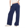 thumbnail image 4 of Forever 21 Women's Navy Athleisure Low-Rise Jogger, Wide-Leg, XS, 4 of 6