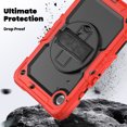thumbnail image 3 of For Samsung Galaxy Tab A9 Case 8.7 inch, 360 Rotating Shockproof Cover with Stand, Screen Protector, Shoulder Strap (2023, SM-X110/X115/X117), Red, 3 of 7