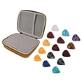 thumbnail image 3 of Guitar Pick Bag Set, Large Space Guitar Pick Holder Case Scratch Resistant EVA And Cloth  For Storage Yellow With Strap, 3 of 8