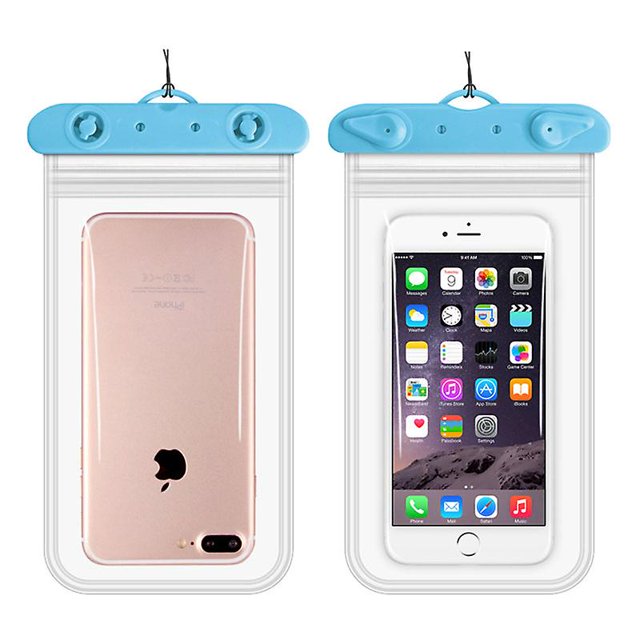 2pcs Teléfono móvil Bolsa impermeable Buceo Pantalla táctil Cubierta Natación Impermeable Shell Doble capa Natación Cubierta impermeable con colores aleatorios Banban LingWen 8390613738141