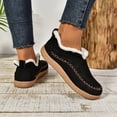 thumbnail image 4 of NexTorq Women's Winter Cotton Shoes Fleece Lined Warm Slip-On Boots Moc Toe Soft Sole Lightweight Cozy Cold Weather Footwear for Walking and Everyday Wear Black US-6 (EU-37), 4 of 4