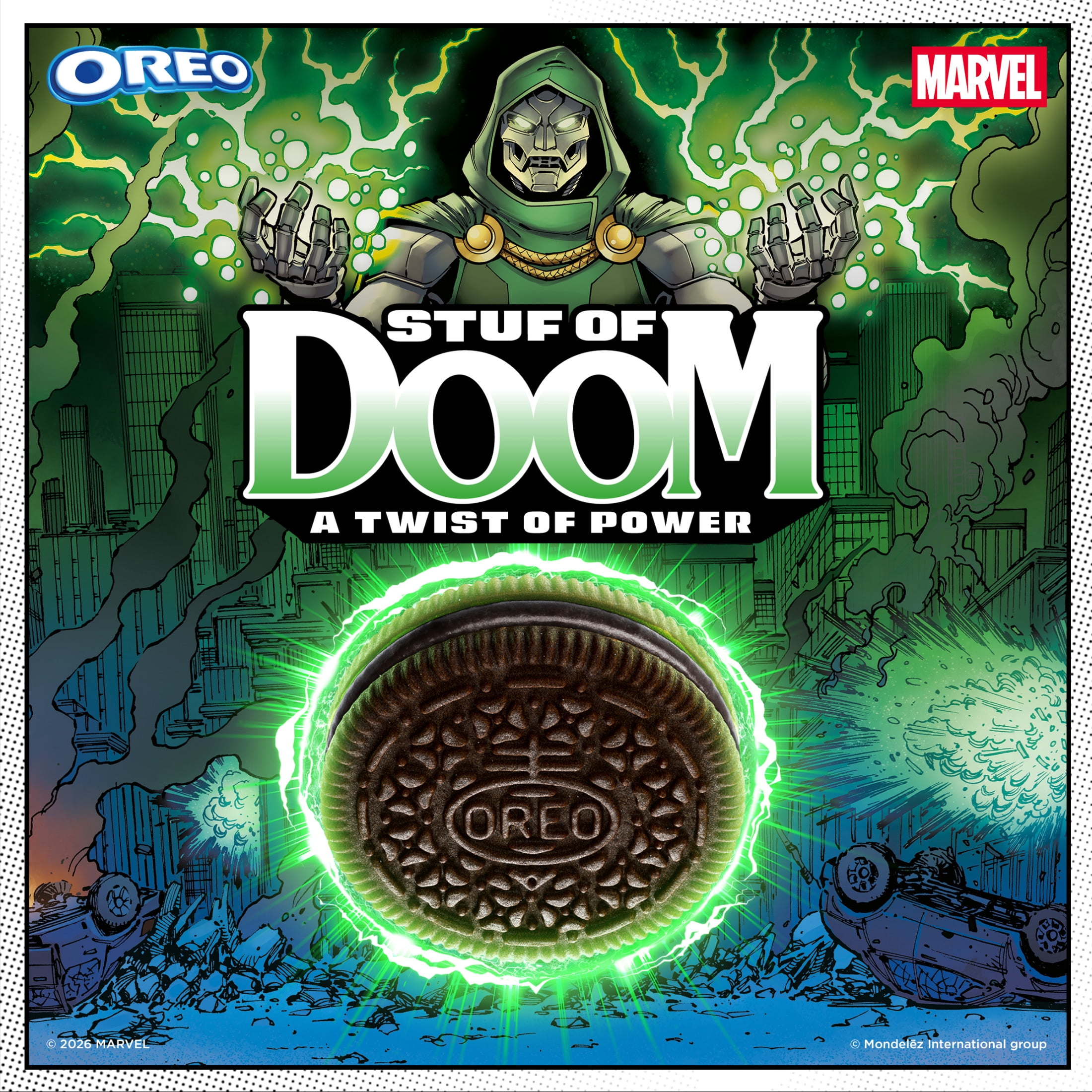 MARVEL OREO Stuf of Doom Chocolate Sandwich Cookies, Special Edition, 10.68 oz