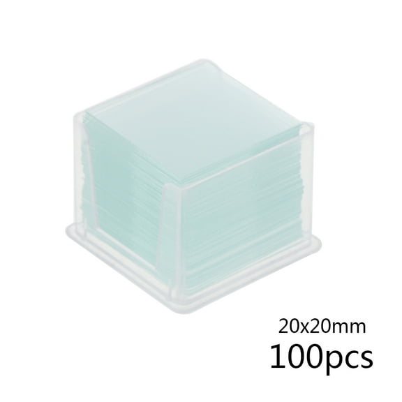 Transparent Square Glass Slide Coverslip Coverslides For Microscope Optical 100x