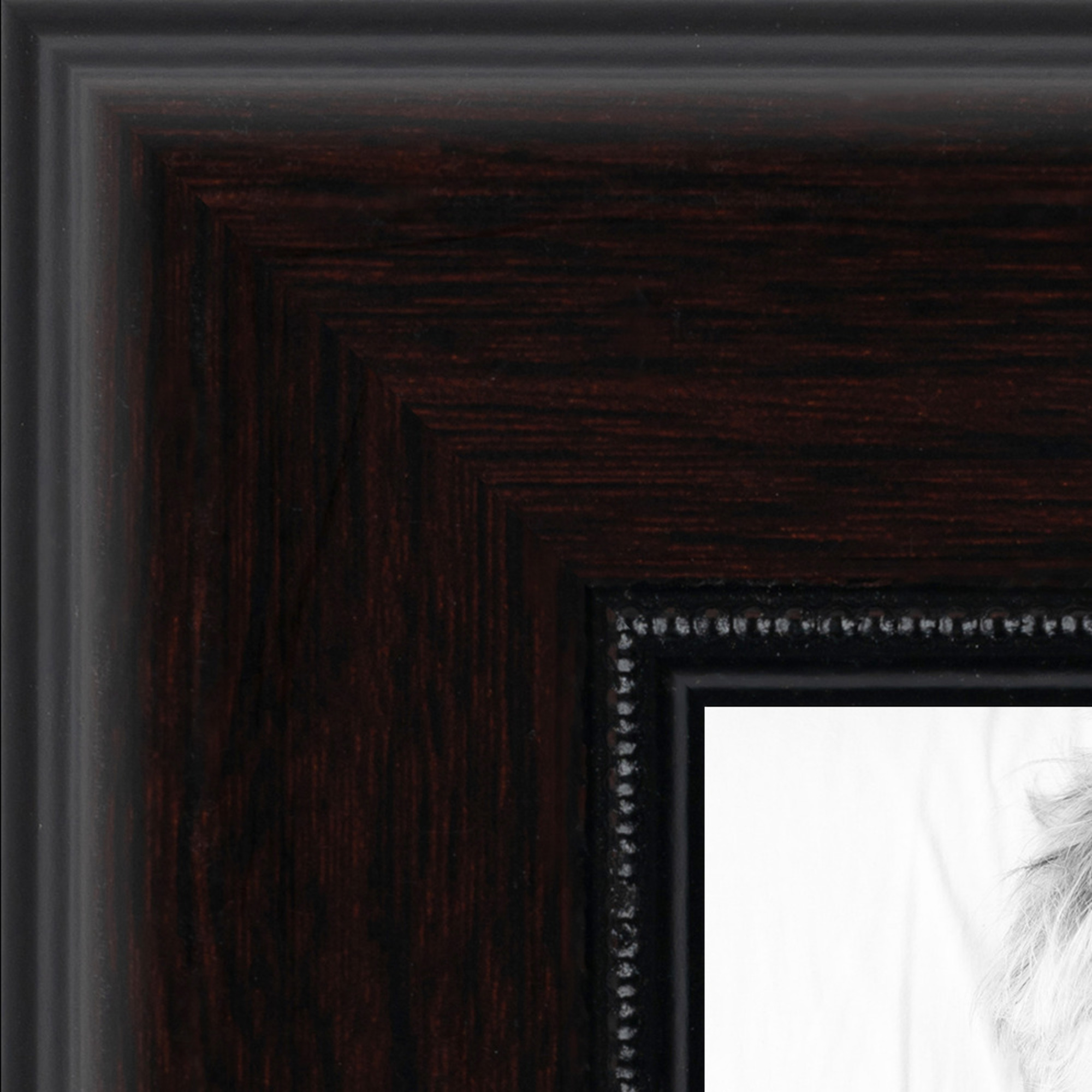 ArtToFrames 10x10 Inch Mahogany and Burgundy Picture Frame, This Brown MDF Poster Frame is Great