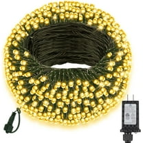 300 LED White Christmas Lights Outdoor, 100ft Connectable Christmas Tree Lights Indoor Green Wire, 8 Modes Waterproof Twinkle String Lights Plug in for Wedding Party Xmas Decorations