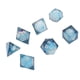 thumbnail image 3 of Dados De Cristal Creativos Azules --- 7 Piezas De Dados De Resina, Molido Artesanal Transparente Y Juego De Dados De Juego Exquisito Pulido, Dados Numéricos, Artesanías De Resina Transparente, 3 of 5