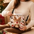 thumbnail image 5 of Christmas Quilted Crossbody Purse, Cute Embroidered Winter Character Shoulder Handbag with Adjustable Strap & Secure Zipper, Festive Casual Daily‑use Sling Bag Holiday Gift for Women and Girls, 5 of 7