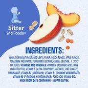 (3 pack) Gerber Stage 2 Baby Food, Oatmeal Lentil Peach & Apple Cereal, Baby Cereal, 8 oz Canister