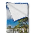 thumbnail image 2 of Landscape Soft Flannel Fleece Blanket, Majestic Waterfall River Argentinean Falls Natural Wonders Scenery Nature Imagery, Cozy Plush for Indoor and Outdoor Use, 60" x 80", Multicolor, by Ambesonne, 2 of 5