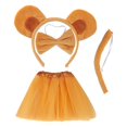 thumbnail image 3 of Monkey Ear Headband Bowtie Tail Tutu Set for Halloween Prom Party Brown Tutu, 3 of 10