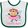 thumbnail image 3 of Inktastic Monkey Love Tutu Dance Girls Baby Bib, 3 of 4