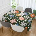 thumbnail image 2 of Yayeee Tablecloths 60" x 120" Rectangle Wrinkle Resistant Party Table Cover, Blue Geometric Flowers, 2 of 8