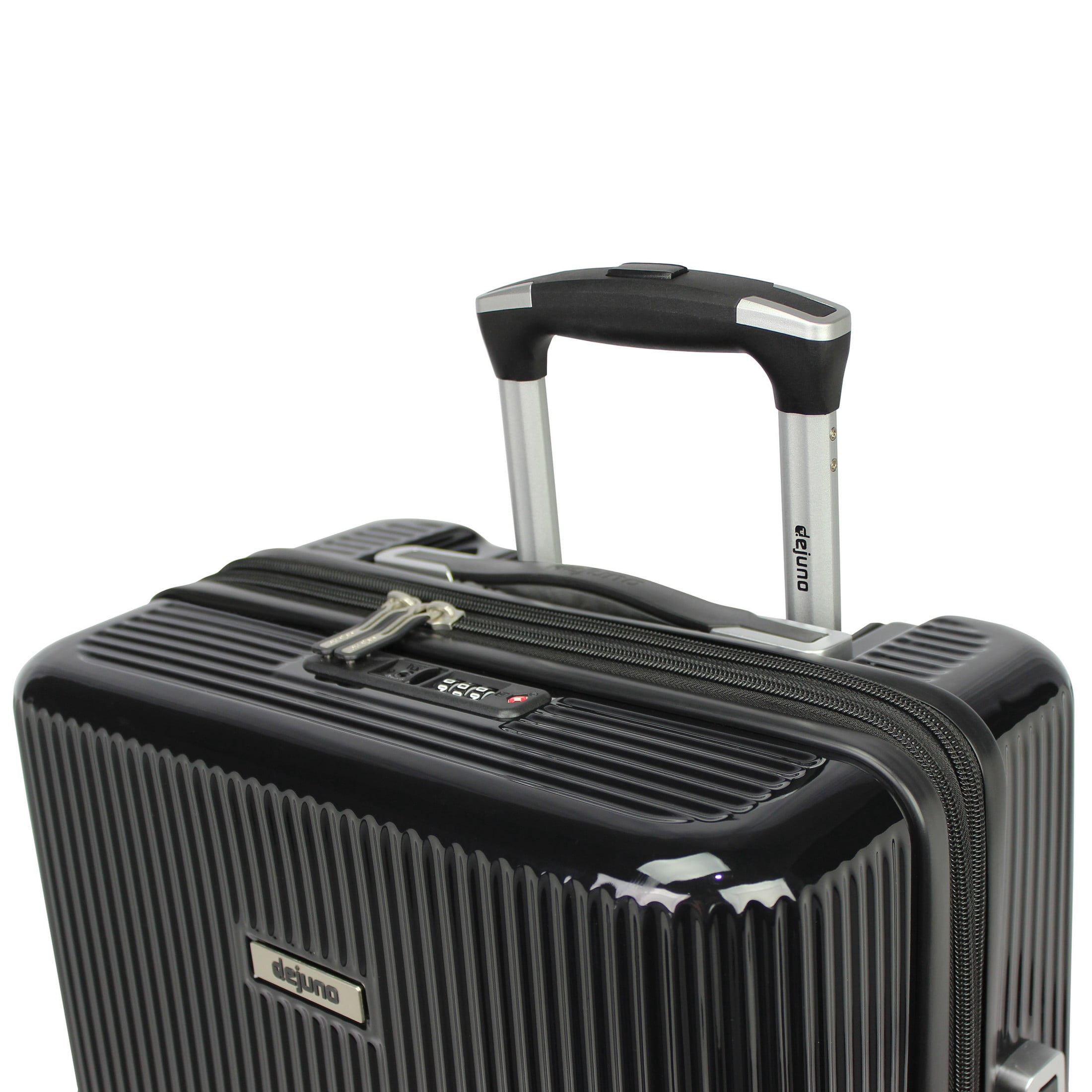 World Traveler Dejuno Monarch 3-Piece Polycarbonate Spinner Luggage Set - Black