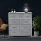 thumbnail image 2 of Torre de Almacenamiento Moderna de 9 Compartimentos de Tela y Metal de GGI International, Color Gris, 2 of 5