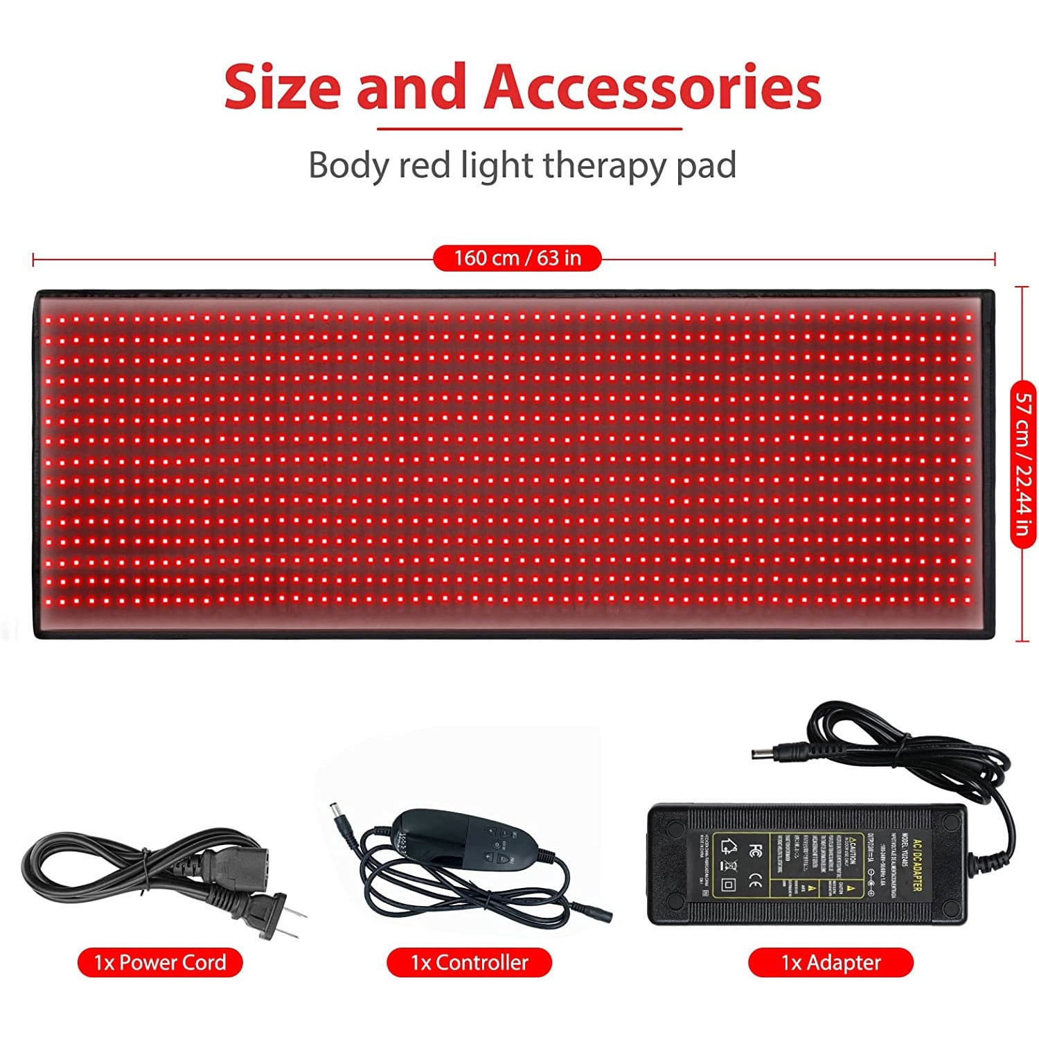 Red L.Ight T.herapy Pad for Full Body 945pcs L.E.D ,660nm Red and 850nm Near-I.nfrared L.Ight T.herapy Device,Large Home Laying Mat for Body, Muscle Recovery