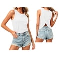 thumbnail image 2 of Sleeveless Tops for Women, Open Back Criss Cross Fashion Tank Tops, Trendy Workout Casual Outdoor Undershirts, 2 of 6