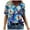 Navy, variant on JeashCHAT Summer V Neck T Shirts for Women Plus Size Short Sleeve Shirts Cute Floral Printed Tshirt Blouse Casual Tops Loose Fit Graphic Tee