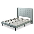 Zinus Kendra 51" Upholstered Platform Bed Frame, Sage Grey, Queen ...