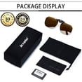 thumbnail image 4 of Joopin Unisex Polarized Clip on Sunglasses for Women Men Polygon Oversized Flip Up UV400 Protection Sun Glasses(Brown), 4 of 10