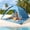 Light Blue, variant on Easy Pop Up Beach Tent 2-3 Person Sun Shelter Lightweight Family Beach Shade UPF 50+ Anti UV Portable Beach Umbrella Automatic Instant Sunshade Canopy with Carry Bag for Baby Adults Family (Blue)