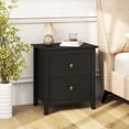 thumbnail image 4 of Gymax 2PCS Modern Nightstand w/ Storage 2 Drawers & Support Legs for Bedroom White, 4 of 10
