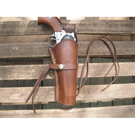 Western Gun Holster - Brown - Right Handed - for .22 Caliber single action revolver - Size 6