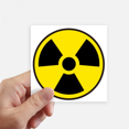 thumbnail image 1 of Yellow Dangerous Checal Radiation Symbol Sticker Square Waterproof Stickers Wallpaper Car Decal, 1 of 1