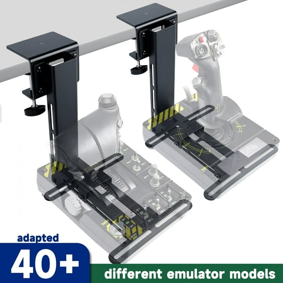 2pcs Hotas Mount Desk Mount Stand For Flight Game Joystick Throttle For Logitech X52/X52 Pro/X55/X56/X56 Thrustmaster T16000M/TWCS/T Flight HOTAS One/4/X/TCA Series VKB