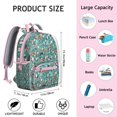 thumbnail image 6 of Pitbull Dog and Flower Floral Backpack Backpack for School,Cute School Bag,Schoolbag with Adjustable Shoulder Straps & Padded Back,13.8"x11.4"x6", 6 of 6