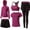 Purple, variant on Tqcoqu Women's 5 Piece Workout Set Athletic Activewear Yoga Gym Tracksuit with Jacket, Bra, Top, Shorts & Leggings,Gray,Women's S-XXXL