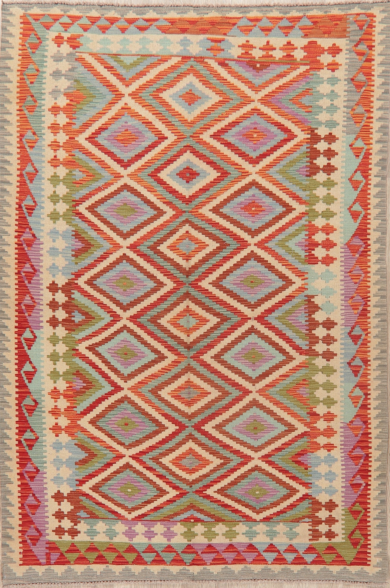 Flatweave Kilim Turkish Southwestern 5x8 Handwoven Traditional Area