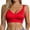 Red, variant on Cotton Bras for Women,Seamless Wireless Yoga Running Bra,V Neck Push Up Ribbed Sports Lingerie Sizes S-3XL