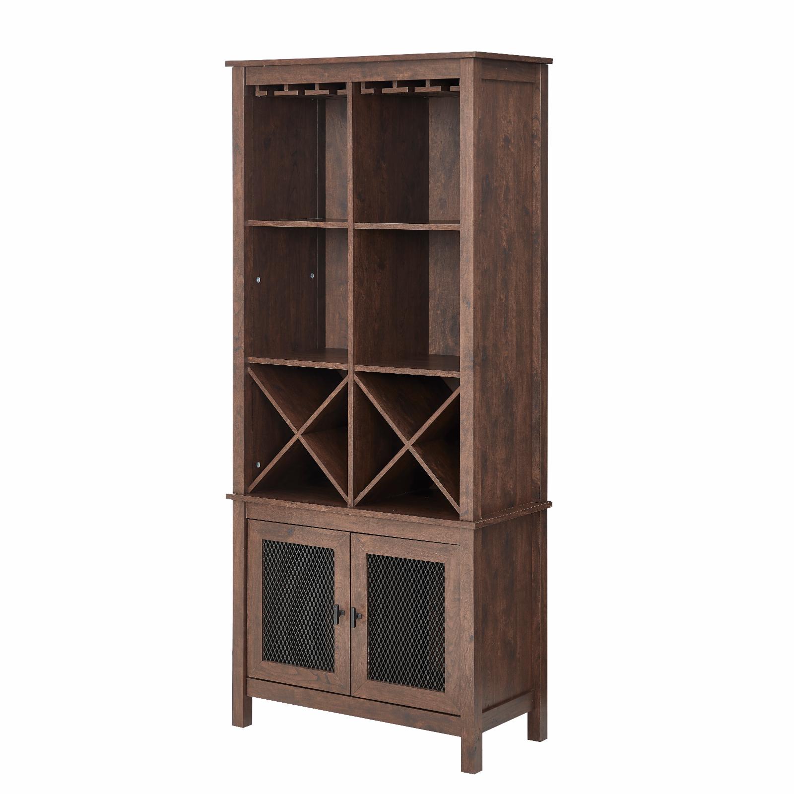 Home Source Bar Bookshelf Mahogany