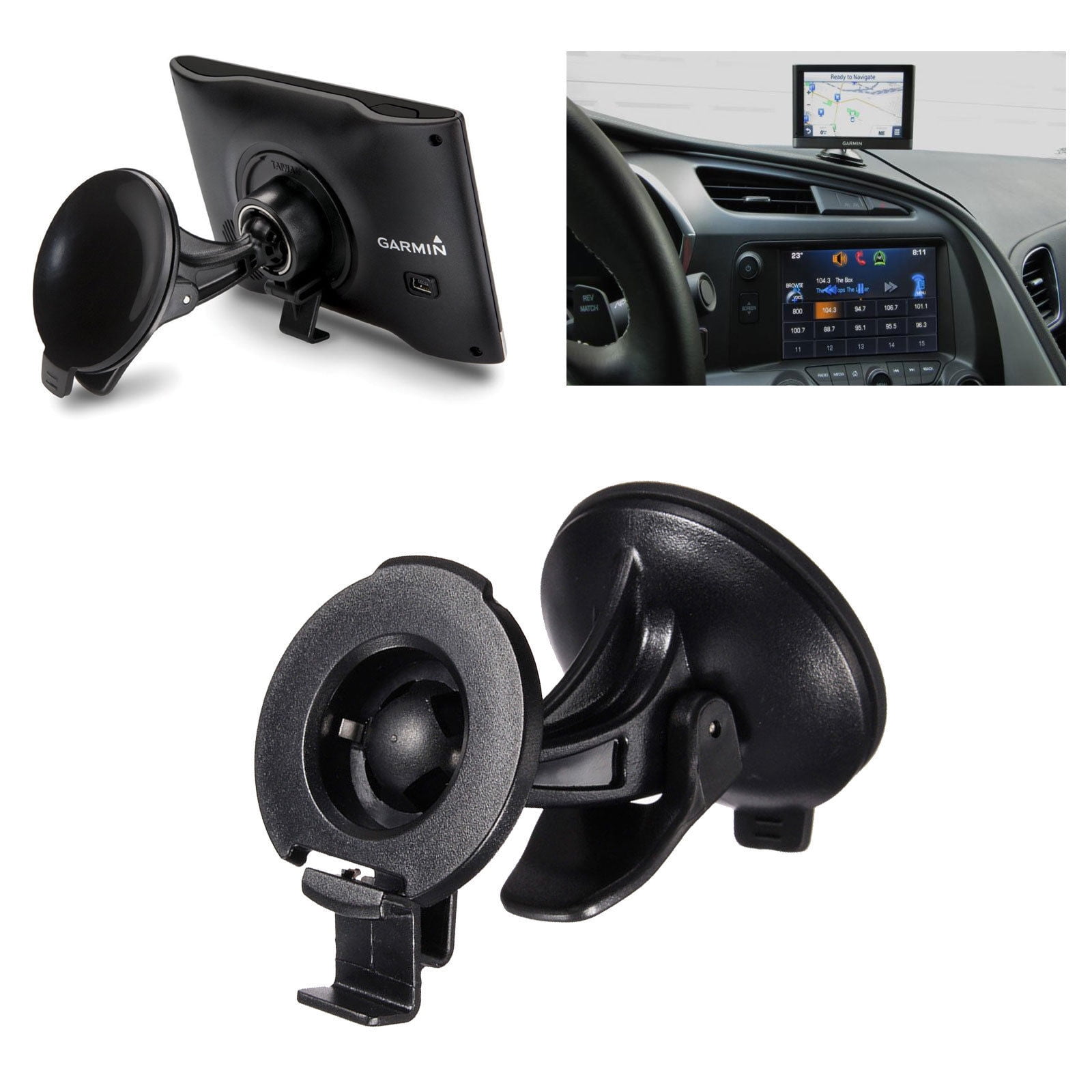 Let offentliggøre Wow TSV Car Suction Cup Mount GPS Holder for GARMIN NUVI 2597 LMT 42 44 52 54  55 LM - Walmart.com