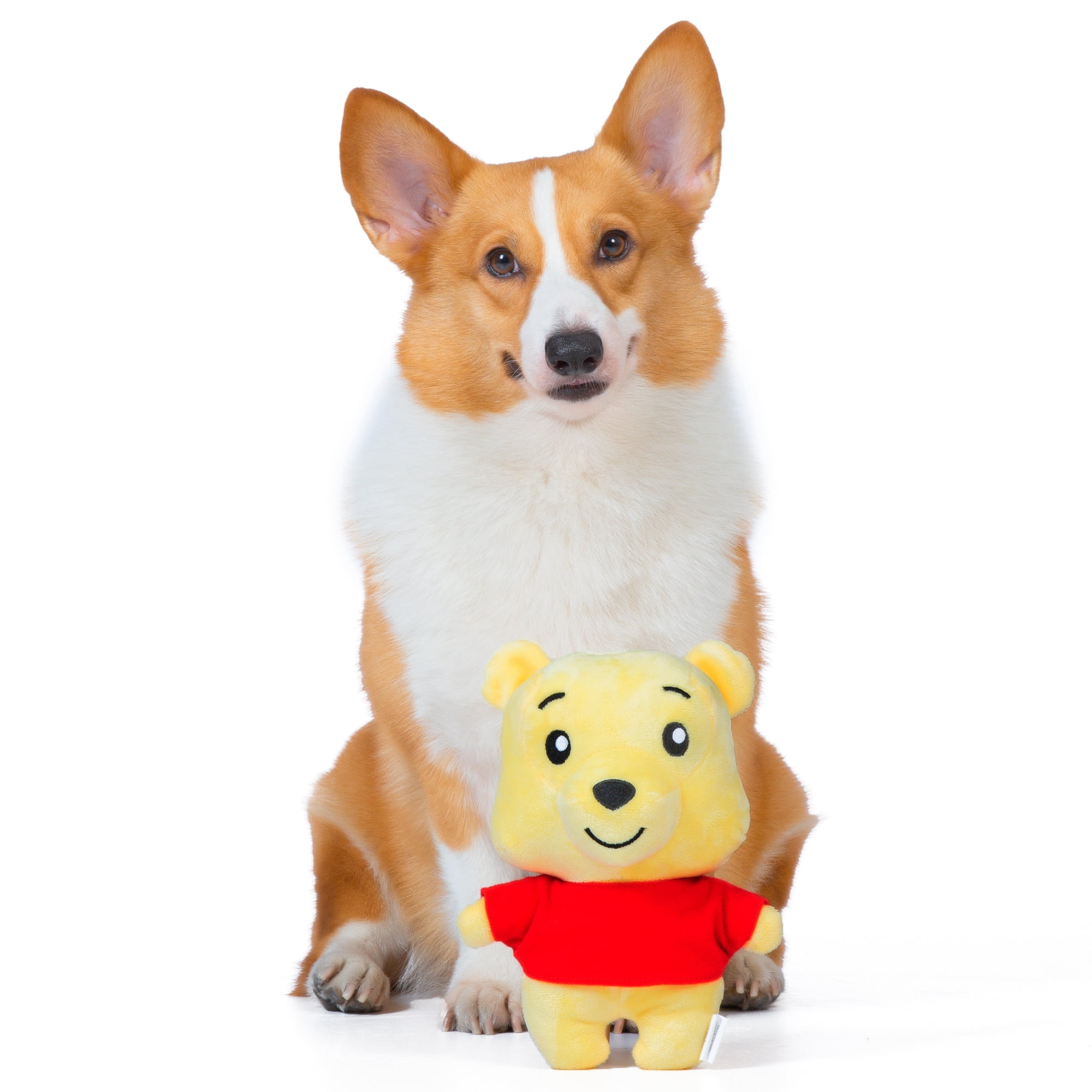DISNEY WINNIE THE POOH: Pooh Plush Figurine Squeaker Pet Toy-9in
