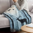 thumbnail image 3 of Forest Elk Blanket Soft Cozy Warm Throw Blanket for Couch, Plush Fuzzy Flannel Fleece Blankets for Sofa, Deer Birds Nature Tree Antlers Mountain Bed Blankets Lightweight Gifts for Women, 40"x50", 3 of 9