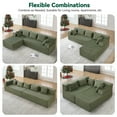 thumbnail image 4 of Behost 105" Modular Sectional Sofa Couch with Pillows, Deep Seat L Shaped Sofa for Living Room, Green, 4 of 9