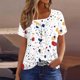thumbnail image 2 of Camisetas Casuales de las Mujeres, Manga Corta Plisada, Camiseta Superior para las Mujeres, 2 of 6