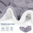 thumbnail image 3 of Cobija Individual para Cama o Sofá, Manta Ultrasuave y Transpirable, Calidad Premium, Afelpado Tipo Borrego Térmico para Climas Fríos, Ligera, 150 * 200 CM (Gris, Individual), 3 of 5