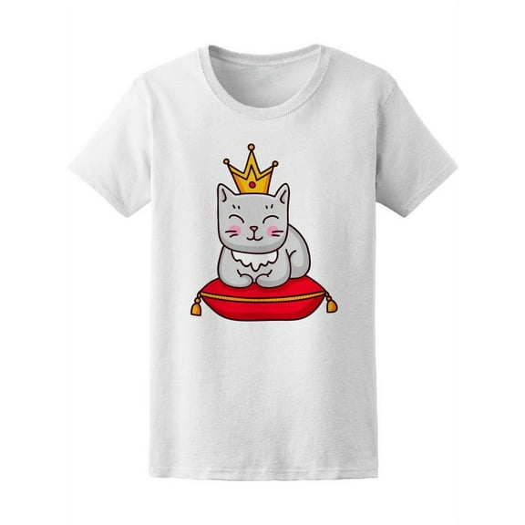 Cool King Grey Cat T-Shirt Women -Image by Shutterstock, Female Small