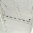 thumbnail image 6 of MCOCOD 56 to 60 in. W x 76 in. H Semi-Frameless Double Sliding Shower Door, 3/8" (10 mm) Clear Tempered Glass, Waterproof Bathroom Alcove Shower Doors with Handle, Chrome Finish, 6 of 11