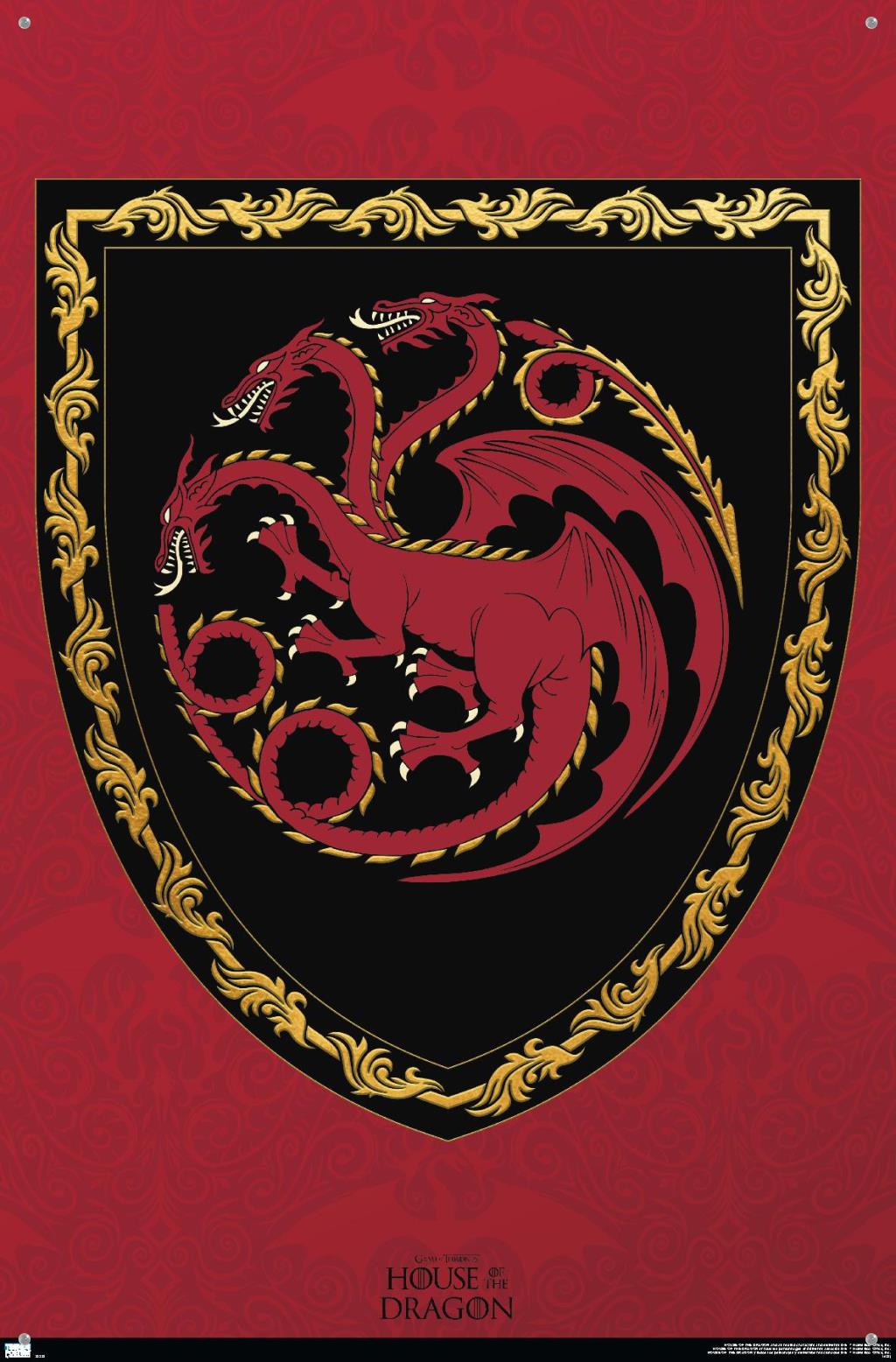 House of the Dragon - Shield Wall Poster with Pushpins, 22.375" x 34"