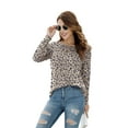 thumbnail image 3 of HOWCOME Fall Long Sleeve Side Split Casual Loose Tunic Womens Blouses, 3 of 5