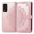 thumbnail image 2 of SaniMore for T-Mobile REVVL V+ 5G 6.8" Wallet Case with Embossed Mandala PU Leather Flip Protection Wrist Strap Credit Card Holder Kickstand Shockproof Case for T-Mobile REVVL V+ 5G, Rosegold, 2 of 8